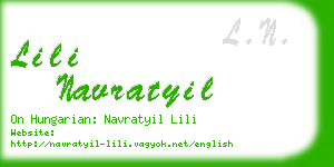 lili navratyil business card